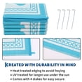 thumbnail image 5 of HIWEAVER Light Blue 9'x 12' Outdoor Rug Garden Decor Scolloped Bordered Carpet Plastic Straw Waterproof Reversible Patio Area Rug for Balcony Deck Picnic Portable Camping Mat, 5 of 8