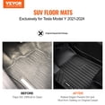 thumbnail image 2 of Automotive Floor Mats Fits for Tesla Model Y 2021-2024 3 pcs TPE Liners, 2 of 9