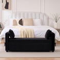 thumbnail image 5 of Storage Bench for Bedroom, 55" End of Bed Bench for King Size Bed, Modern Upholstered Long Ottoman Bench with Arms and 2 Pillows for Living Room/Entryway, 5 of 10