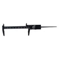 thumbnail image 3 of Calibrador Vernier de plástico 80mm/3 pulgadas Mini alta precisión doble escala pulgadas/calibrador deslizante métrico herramienta de medición negro 1 Uds, 3 of 4