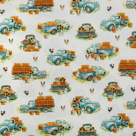 

Handmade Placemat or Table Runner Farm Trucks