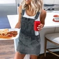 thumbnail image 2 of MesaSe Combinaison Décontractée Barboteuse Combinaison Robe Longue Imprimée Femmes Bouton Bretelle Jeans Poche Robe pour Femmes, 2 of 9
