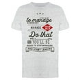 thumbnail image 1 of Ready To Stop Managing T-Shirt Men -Image by Shutterstock Men T-Shirt, Male XX-Large, 1 of 2