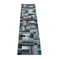 thumbnail image 2 of Masada Rugs Modern Contemporary Runner Area Rug, Blue Grey Black (2 Feet X 7 Feet), 2 of 6