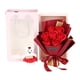 thumbnail image 1 of Ramo de flores de jabón sorpresas con osito de peluche, jabón de baño artificial con flores de jabón Rojo, 1 of 9