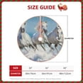 thumbnail image 3 of Daiia Horses Running Through The Water Drawing Merry Christmas Tree Skirt , Xmas Large Lace-up Tree Skirt, Santa Snowflakes Rustic Home Decorations New Year Party Farmhouse Decor-48", 3 of 7
