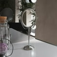 thumbnail image 2 of Table Makeup Mirror Chrome Brass Swivel Magnifying Two Sided Renovators Supply, 2 of 10