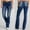 Blue, variant on Womens Jeans Mid Waisted Slim Flared Pants Women's Bootcut Mid Rise Insta Stretch Juniors Jeans With Patch Pockets plus Size on Pants Tall Woman Clothes High Jean Pants for Women Short Jean Pants for