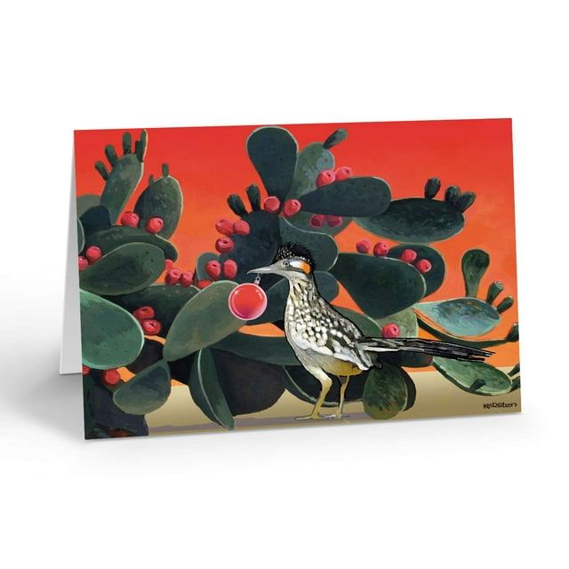 Stonehouse Collection | Roadrunner Cactus Season Greetings | 18 Boxed Western Cards and Envelopes | USA Made(Standard) (Standard)