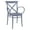 Gray, variant on 34.25" Black Cross Stackable Patio XL Dining Armchair