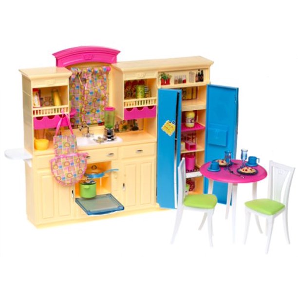 kitchen set with barbie