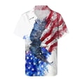thumbnail image 7 of vigerkar American Flag Shirt for Women: 4th July Graphic T-Shirts Patriotic USA Flag Star Stripes Tees Hawaiian Button Down Tops (White, XL), 7 of 7