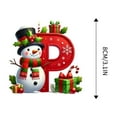 thumbnail image 3 of Christmas Ornaments Christmas Tree Decoration 26 Letters Snowmen Ornaments 3.94inch Acrylic Pendant Christmas Tree Hanging Ornaments Monogram Ornaments DIY Crafts for Holiday Xmas Tree Decor, 3 of 5