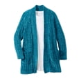thumbnail image 2 of Woman Within Plus Size Open Front Chenille Cardigan Sweater, 2 of 6