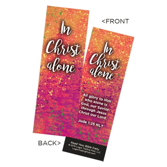 Children's Christian Bookmark, In Christ Alone, Jude 1:25 - Pack of 25 - Christian Bookmarks