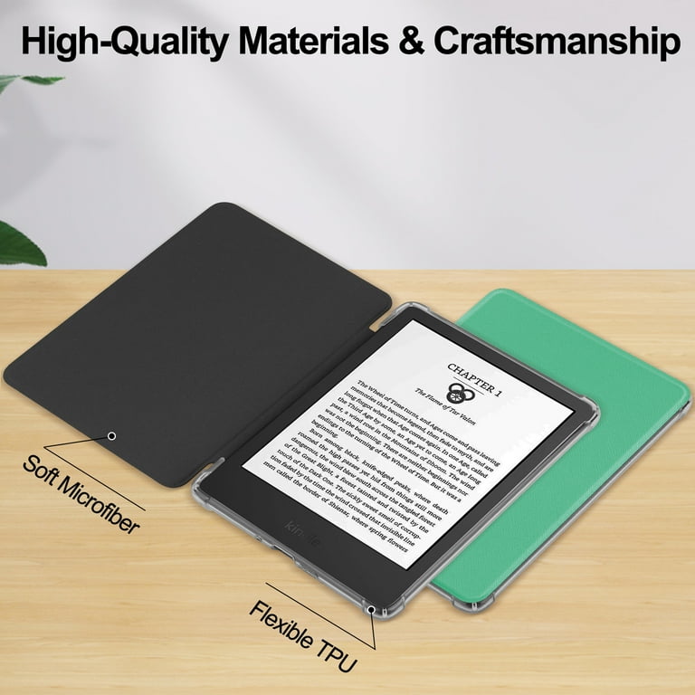 Folio Flip Case for Amazon Kindle 11th Generation 2022, Clear Soft