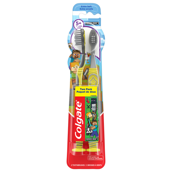 Colgate Kids Minecraft Toothbrush Pack, 2 Count