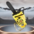 thumbnail image 6 of Surpdew Mini Chainsaw Keychain, Realistic Red Chainsaw Shaped Key Ring With Realistic Sound & Pull-Start, Novelty Tool Key Fob For Handymen, Construction Workers & Collectors Yellow, 6 of 6