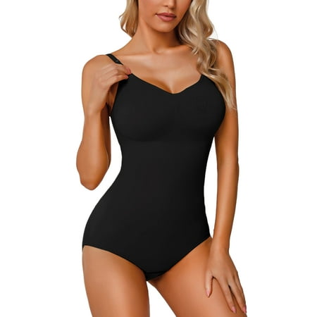 

Uniexcosm Womens Bodysuit Seamless Shapewear Tummy Control Sleeveless Sculpting Body Shaper