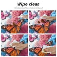 thumbnail image 4 of PIKWEEK  Round Table Cloth,Yellow and Blue Flowers Butterflies Elastic Stretch Tablecloth for Dining, Kitchen, Wedding, Parties, Fits Tables, 4 of 7