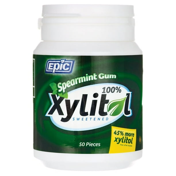 Epic Dental Spearmint Gum Xylitol Sweetened 50 Count
