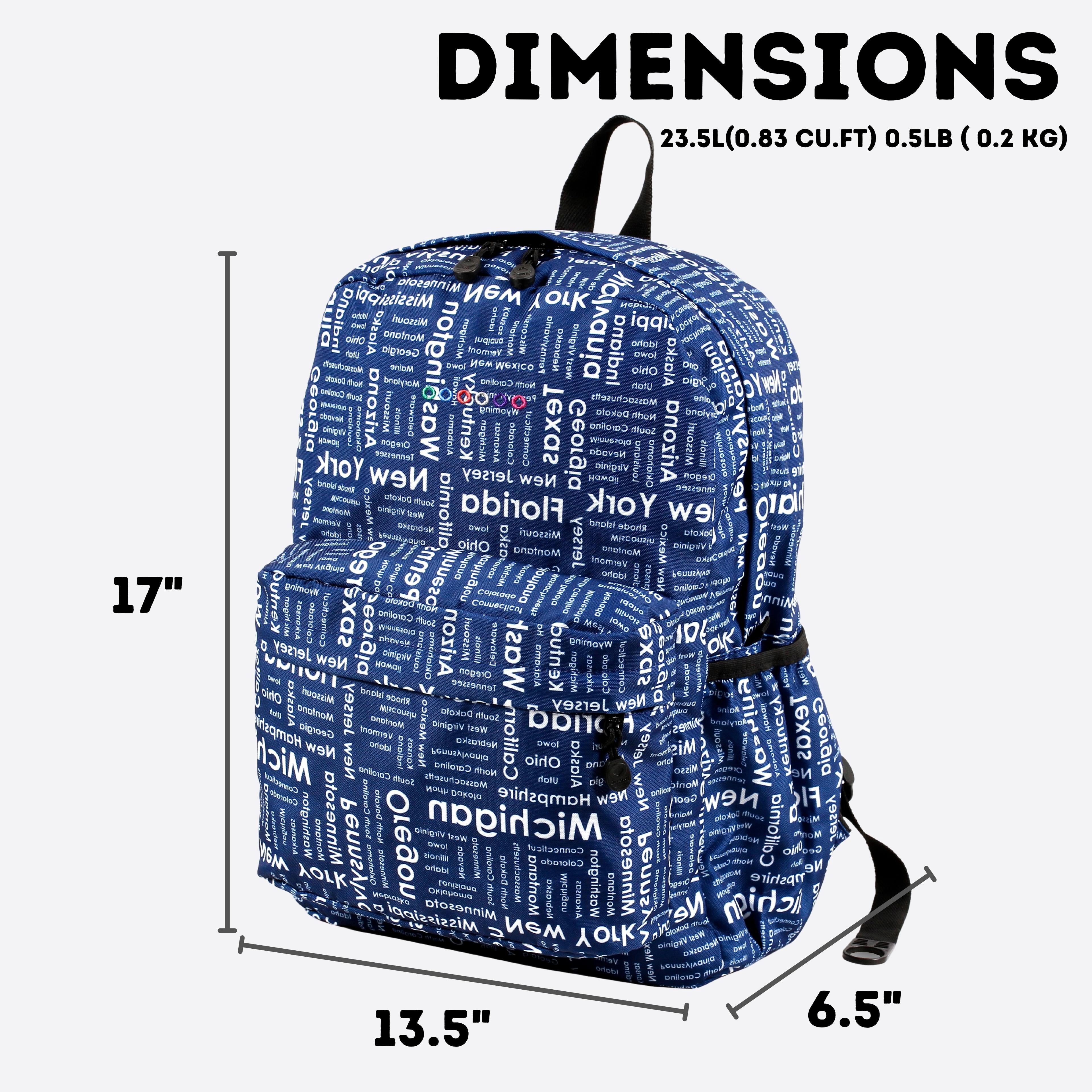 J World Oz 17" Day Backpack for School and Travel, Road Trip