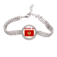 thumbnail image 1 of en montenegro, país de amor Pulsera de tobillera de cadena de tenis, joyería de diamantes, 1 of 3