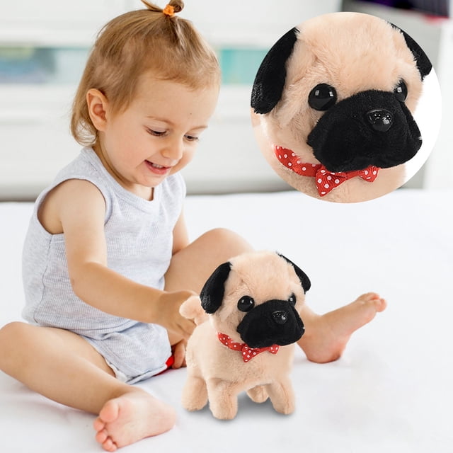 Chiot Robot Milow, Milow - Mon Chiot Robot Réaliste, Chiot Robot Milow Réaliste, Chiot en Peluche Interactif Électronique - Marche, Aboie, Remue la Queue, Chiot Robot Milow pour Enfants