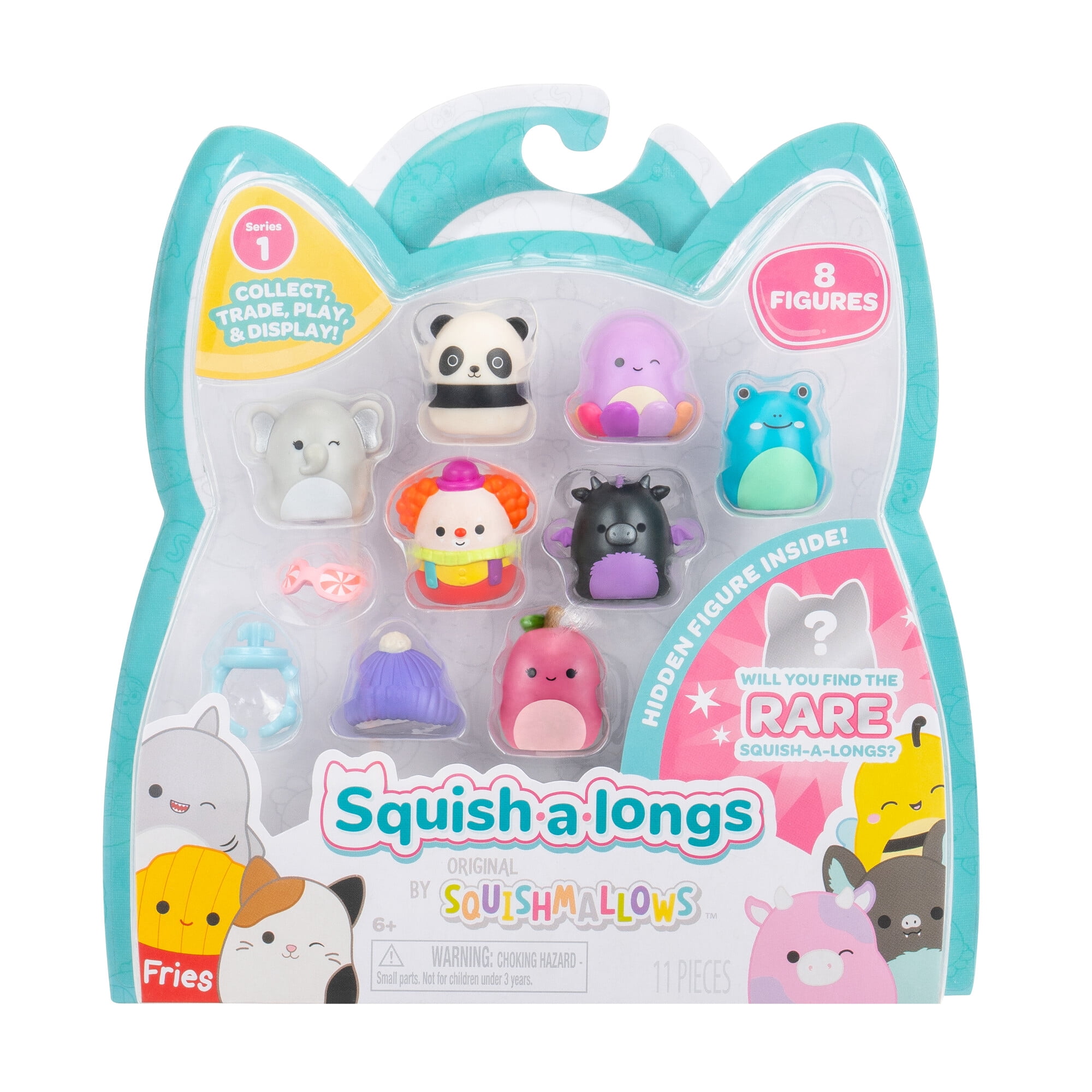 Squishmallows Squish-a-longs 8 Pack - (8) 1 inch Mini-Squish with Accessories