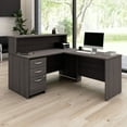 thumbnail image 3 of Arrive 60W x 72D L Reception Desk with Drawers in Storm Gray - Engineered Wood, 3 of 8