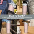 thumbnail image 7 of Modern 30oz Handheld Travel Tumbler with Handle – Double Wall Stainless Steel Insulated Cup, Flip Straw Lid, Leak-Proof & BPA-Free for Hot and Cold Drinks – Durable Coffee & Juice Mug White, 7 of 7
