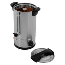 Miumaeov 25L/6.6Gal Large Coffee Urn Commercial Electric Coffee Maker Pot Stainless Steel Water Boiler Dispenser 1500W 110V