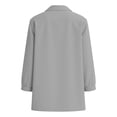 thumbnail image 6 of Women's 3/4 Sleeve Tops Linen Blend Lightweight Casual Dressy Lapel V Neck Blouses Solid Spring Summer Clothes (2XL, Gray), 6 of 8