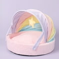 thumbnail image 1 of Cat  Rainbow Cat  Four Seasons Available Bottom Skid Resistance Design Soft Comfortable Cat House For Cats Dogs Pets, 1 of 5