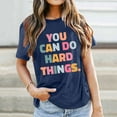 thumbnail image 2 of Tops For Women T-Shirts School Season Teacher's Day Versatile Letter Printed 2025 Fall Clothes, 2 of 4