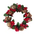 thumbnail image 2 of Suncoda Christmas Wreath, Needle Candlestick Wreath for Christmas Table Decoration Artificial Leaves Candle Ring Candlestick Garland Home Decor, Christmas Ornament, 2 of 6