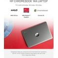thumbnail image 2 of HP Chromebook 14" Touchscreen, AMD, 4GB RAM, 32GB SSD, Chrome OS, Silver, 14a-nd0040nr, 2 of 3