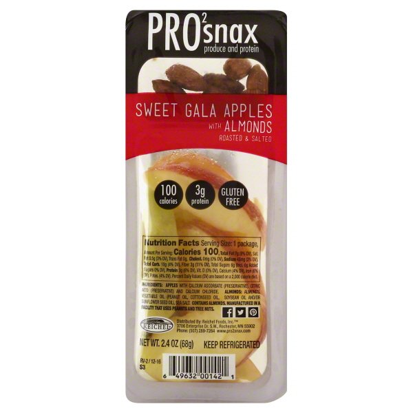 Pro2snax Sweet Gala Apples with Roasted & Salted Almonds 2.4 oz. Pack