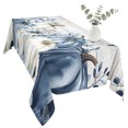 thumbnail image 2 of Vintage Fall Blue Table Cloth Waterproof Tablecloths, Thanksgiving Botanical Pumpkins Tablecloth Dining Table Cover for Kitchen Party Tabletop Outdoor, Rectangle Tablecloth 54x108 Inch, 2 of 9