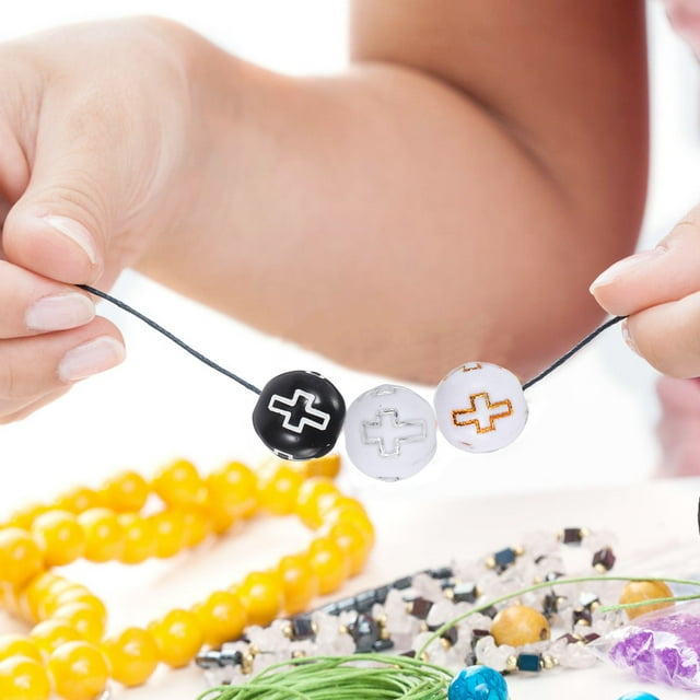 Minkissy 300PCS Small Round Acrylic Beads for Christian Jewelry Making and Stringing