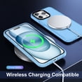 thumbnail image 4 of ELEHOLD for iPhone 16 Plus Compatible with Magsafe Accessories Case,Translucent Matte Magnetic Slim Non-Slip Shockproof Women Men Protective Cover,Blue, 4 of 7
