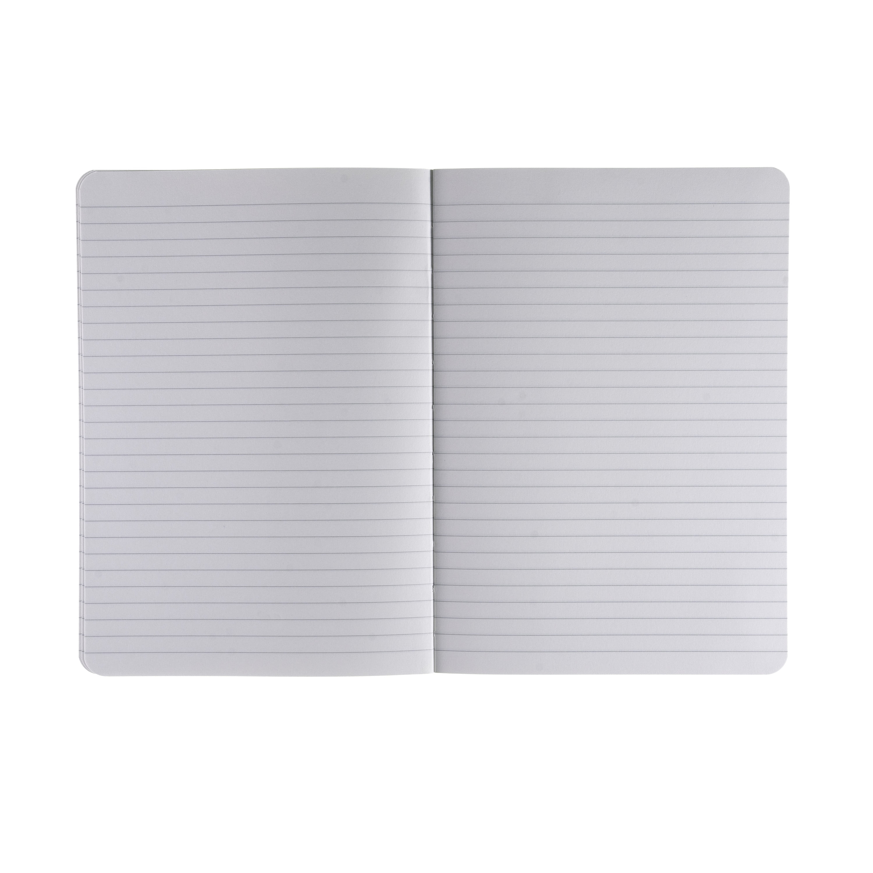 Fabriano Ecoqua Plus Fabric-Bound Notebook, 5.8" x 8.3", A5, Lined, Black