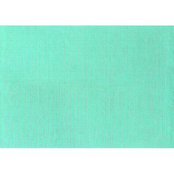 Ahgly Company Machine Washable Indoor Rectangle Solid Turquoise Blue Modern Area Rugs, 8' x 12'