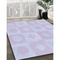 thumbnail image 3 of Ahgly Company Machine Washable Indoor Square Transitional Lavender Blue Area Rugs, 6' Square, 3 of 7