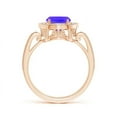 thumbnail image 2 of ANGARA Natural Cushion 2.45 ct Tanzanite Halo Ring in 14K Rose Gold for Women (Size-9x7mm) | December Birthstone, Birthday, Anniversary, Jewelry Gift for Women | Natural Tanzanite Ring, 2 of 7