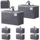 thumbnail image 1 of 8PCS Bolsas de Mudanza XXL Grande - Cajas para Mudanza de Gran Capacidad, Cajas Mudanza Plegables con Asas Reforzadas y Bolsillo para Etiquetas, Impermeables Organización del Hogar u Viajar (Gris), 1 of 4