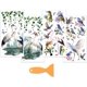 thumbnail image 1 of 4 Sheets 4 Styles PVC Waterproof Decorative Stickers Self Adhesive Decals for Furniture Decoration Bird 300x150mm 4pcs/set, 1 of 9