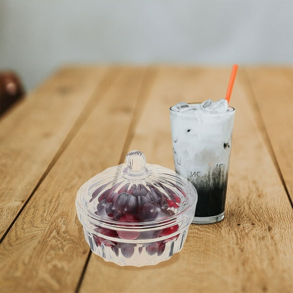 OULII Acrylic Candy Dish With Lid 1Pcs 5.4X5.4X4.7In