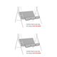 thumbnail image 2 of Billuyoard Gran oferta, cubierta de silla de 3 asientos para jardín al aire libre, cubierta de tienda de campaña con sombra para Patio, gris 2Conjunto, 2 of 6