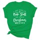 thumbnail image 2 of Gibobby Camiseta Navideña De La Mujer Camisetas estampado navideño para mujer, camisetas de manga corta, camisetas holgadas informales, camiseta de algodón(Verde,M), 2 of 5